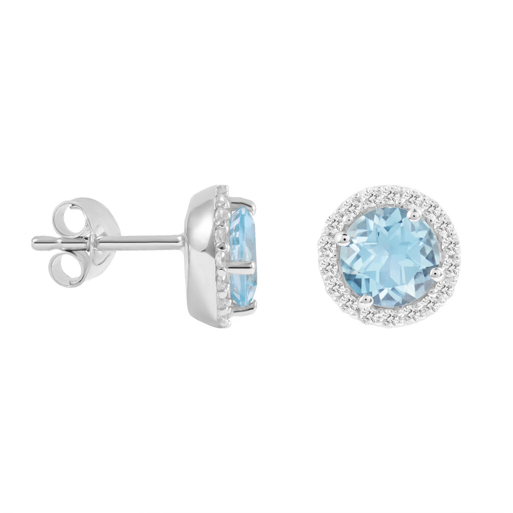 Orecchini Lobo Punto Luce Amélie Oro Bianco Topazio Cubic Zirconia - Orecchini a Lobo Donna | Stroili