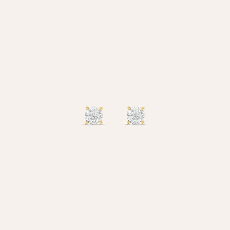 Orecchini Lobo Punto Luce Claire Oro Giallo Cubic Zirconia - Orecchini a Lobo Donna | Stroili