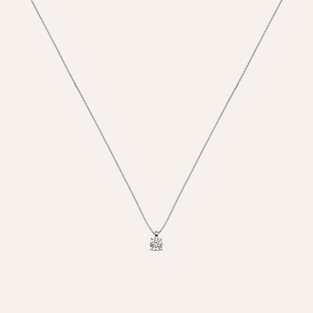 Collana Punto Luce Diamotion Oro Bianco Diamante