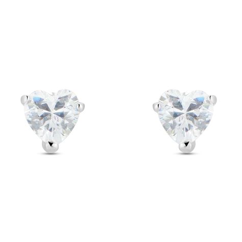 Orecchini Lobo Punto Luce Claire Oro Bianco Cubic Zirconia - Orecchini a Lobo Donna | Stroili