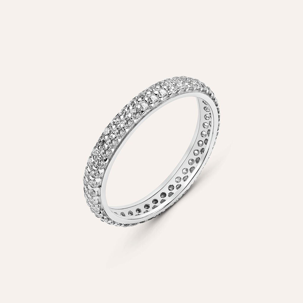 Anello Eternity Claire Oro Bianco Cubic Zirconia - Anelli Eternity Donna | Stroili