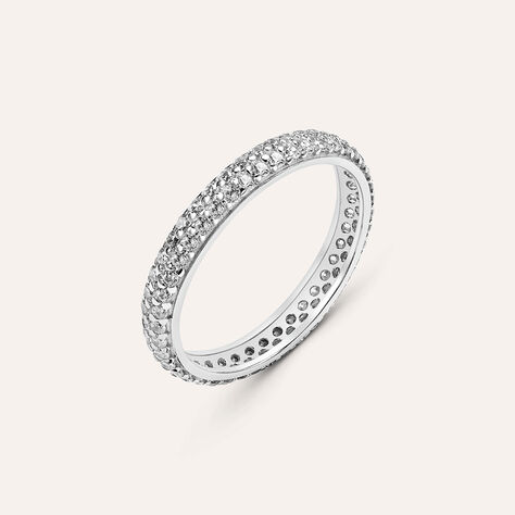 Anello Eternity Claire Oro Bianco Cubic Zirconia - Anelli Eternity Donna | Stroili