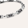 Bracciale Man Code Acciaio Bicolore Bianco / Nero Cubic Zirconia