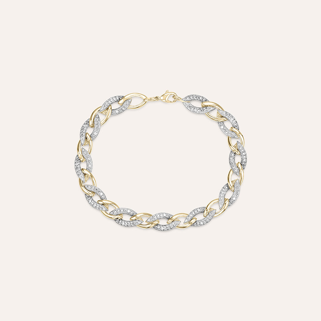 Bracciale Catena Golden Dream Placcato Oro Giallo Cubic Zirconia