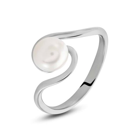 Anello Solitario Gabrielle Oro Bianco Perla D'Acqua Dolce - Anelli Vintage Donna | Stroili