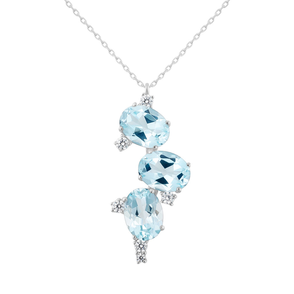 Collana Amélie Oro Bianco Topazio - Collane Donna | Stroili