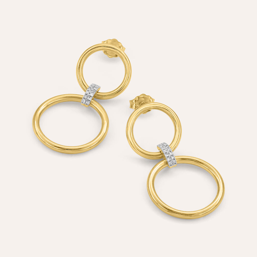 Orecchini Pendenti Sophia Oro Giallo Diamante - Orecchini Pendenti Donna | Stroili