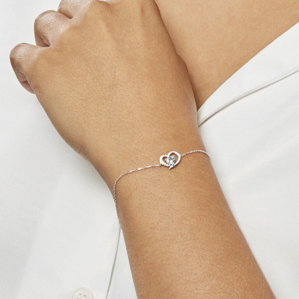 Bracciale Am&eacute;lie Oro Bianco Topazio Cubic Zirconia