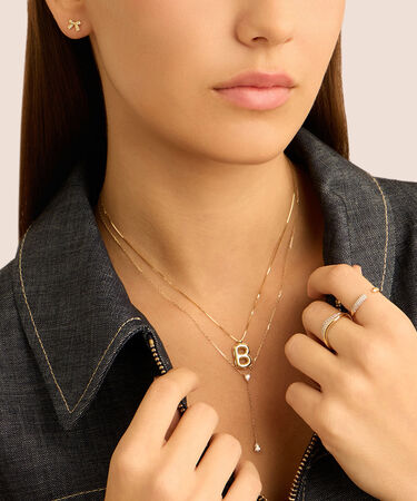 Orecchini Lobo Fiocco Bon Ton Oro Giallo Cubic Zirconia