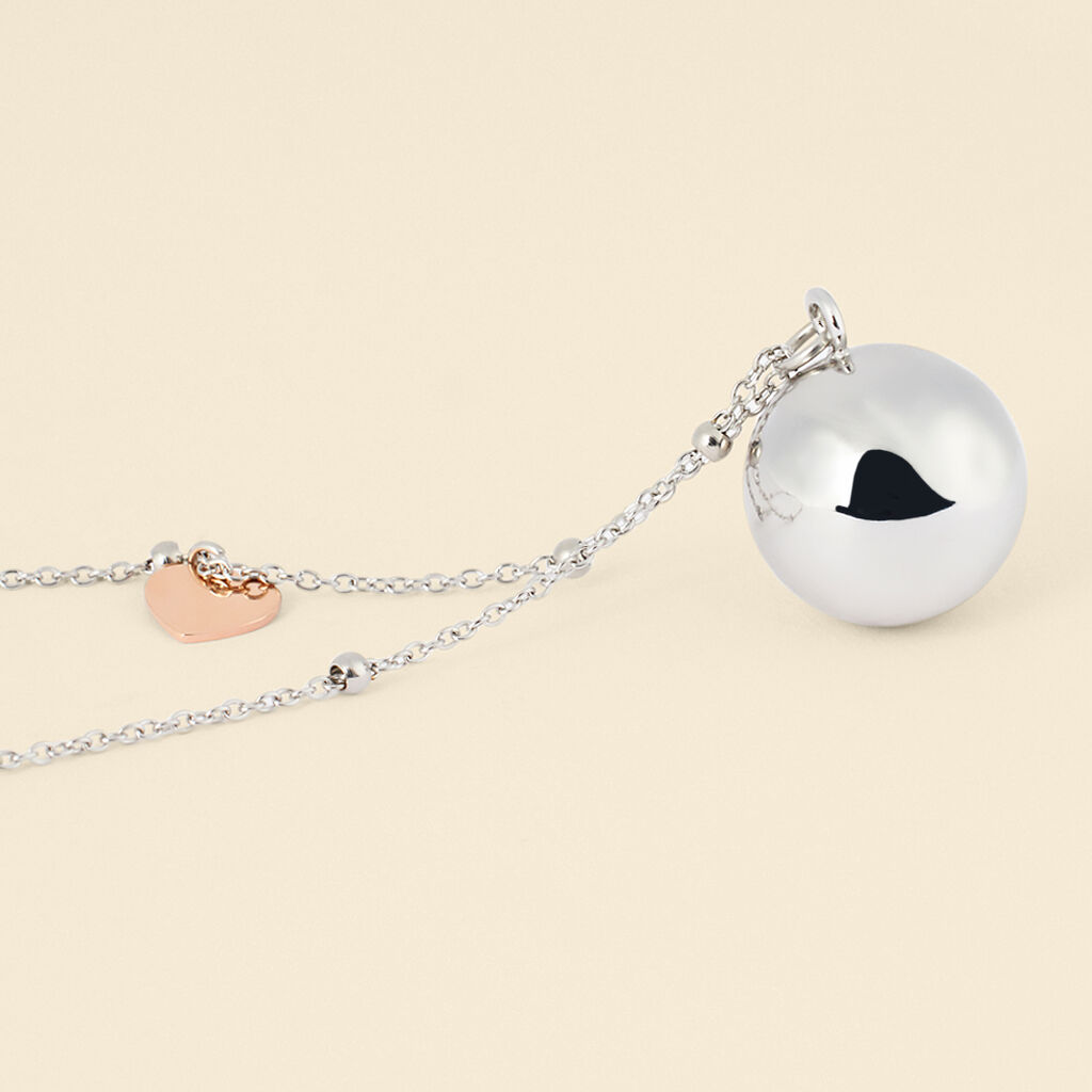 Collana Chiama Angeli Lady Code Acciaio Bicolore Bianco / Rosa - Collane Chiama Angeli Donna | Stroili