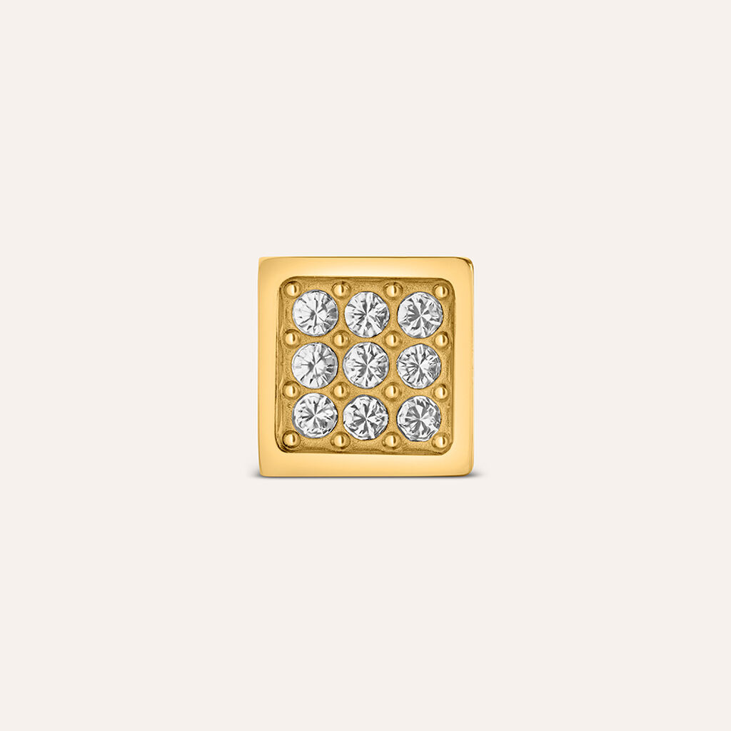 Bead Essential Code Acciaio Dorato Cristallo - Beads Unisex | Stroili
