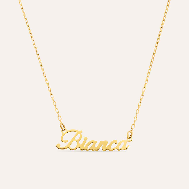 Collana Bianca Gold Names Oro Giallo - Collane Unisex | Stroili
