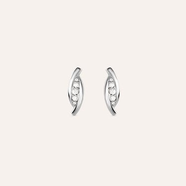 Orecchini Lobo Silver Shine Argento Rodiato Cubic Zirconia