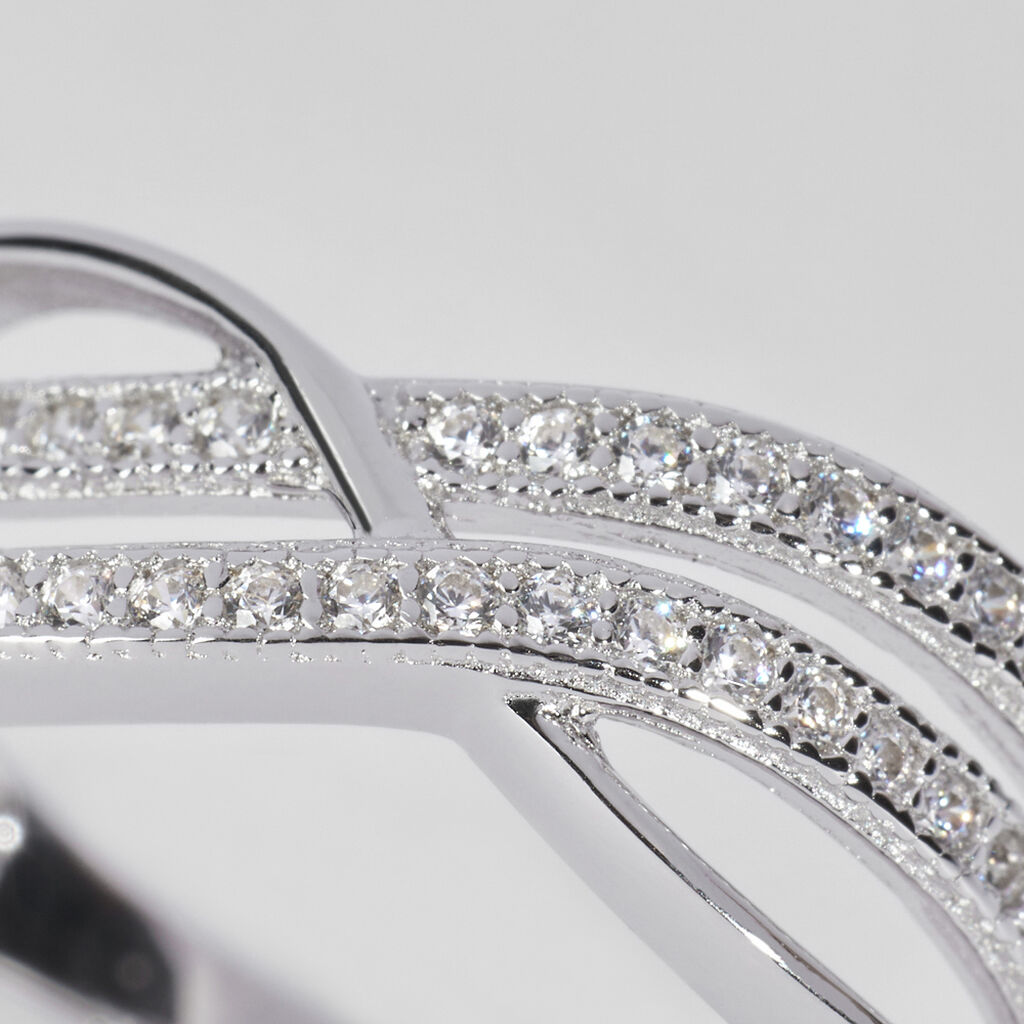 Anello Fantasia Silver Shine Argento Rodiato Cubic Zirconia - Anelli con Pietre Donna | Stroili