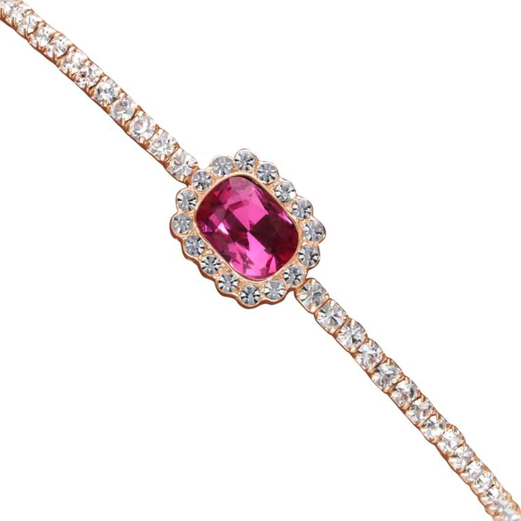 Bangle Romantic Shine Metallo Rosa Cristallo - Bracciali Rigidi Donna | Stroili