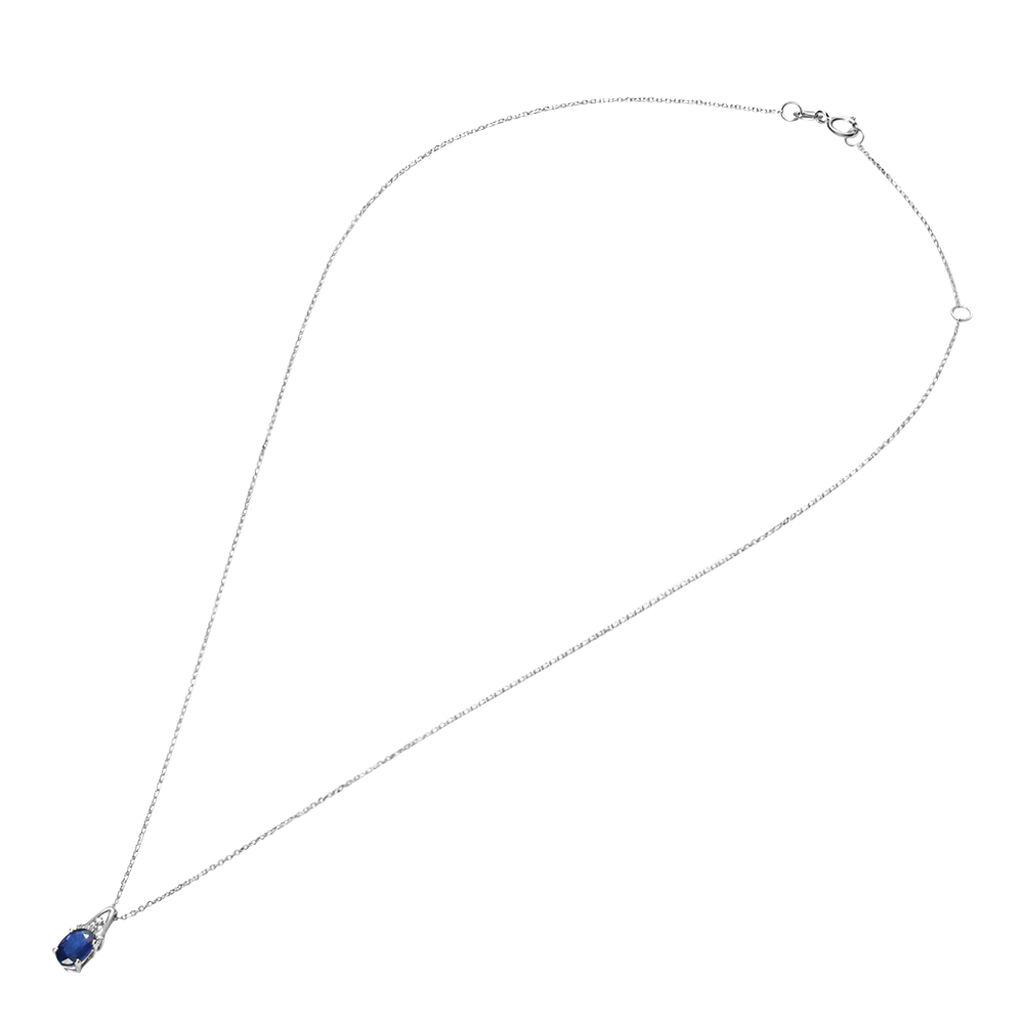 Collana Punto Luce Charlotte Oro Bianco Zaffiro Diamante - Collane Punto Luce Donna | Stroili