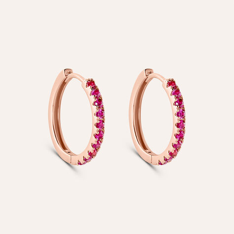 Orecchini A Cerchio Silver Rainbow Argento Rosa Cubic Zirconia - Orecchini a Cerchio Donna | Stroili