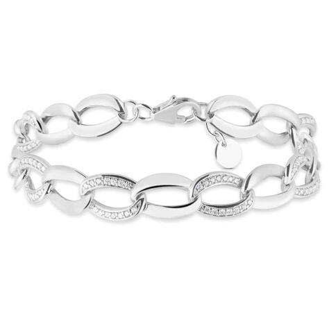 Bracciale Catena Silver Shine Argento Rodiato Cubic Zirconia - Bracciali Donna | Stroili