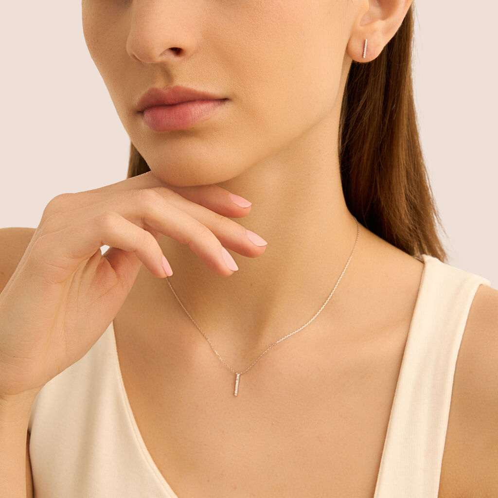 Collana Sophia Oro Bianco Diamante - Collane Donna | Stroili