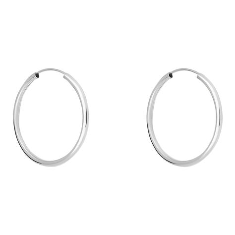Orecchini A Cerchio Toujours Oro Bianco - Orecchini a Cerchio Donna | Stroili