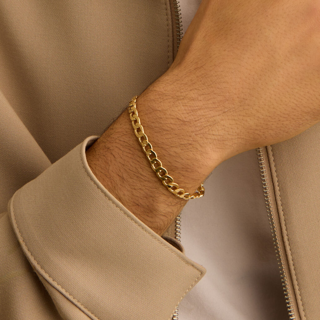 Bracciale Catena Oro Uomo Oro Giallo