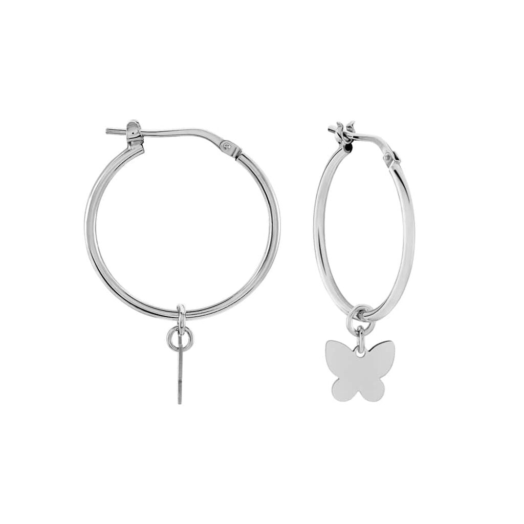 Orecchini A Cerchio Silver Collection Argento Rodiato - Orecchini a Cerchio Donna | Stroili
