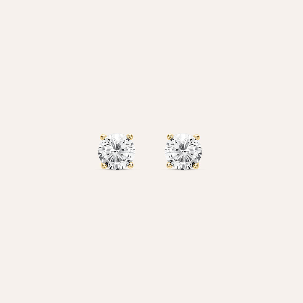 Orecchini Lobo Punto Luce Golden Dream Placcato Oro Giallo Cubic Zirconia - Orecchini a Lobo Donna | Stroili
