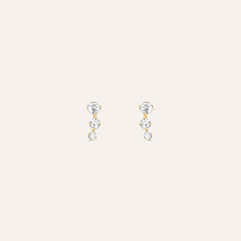 Orecchini Lobo Trilogy Bon Ton Oro Giallo Cubic Zirconia - Orecchini a Lobo Donna | Stroili