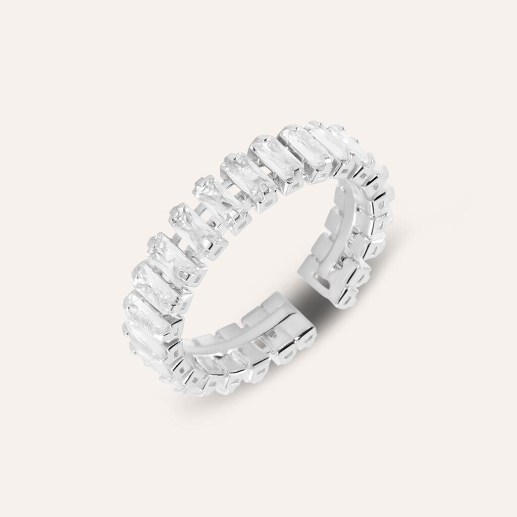 Anello Eternity Romantic Shine Metallo Cristallo