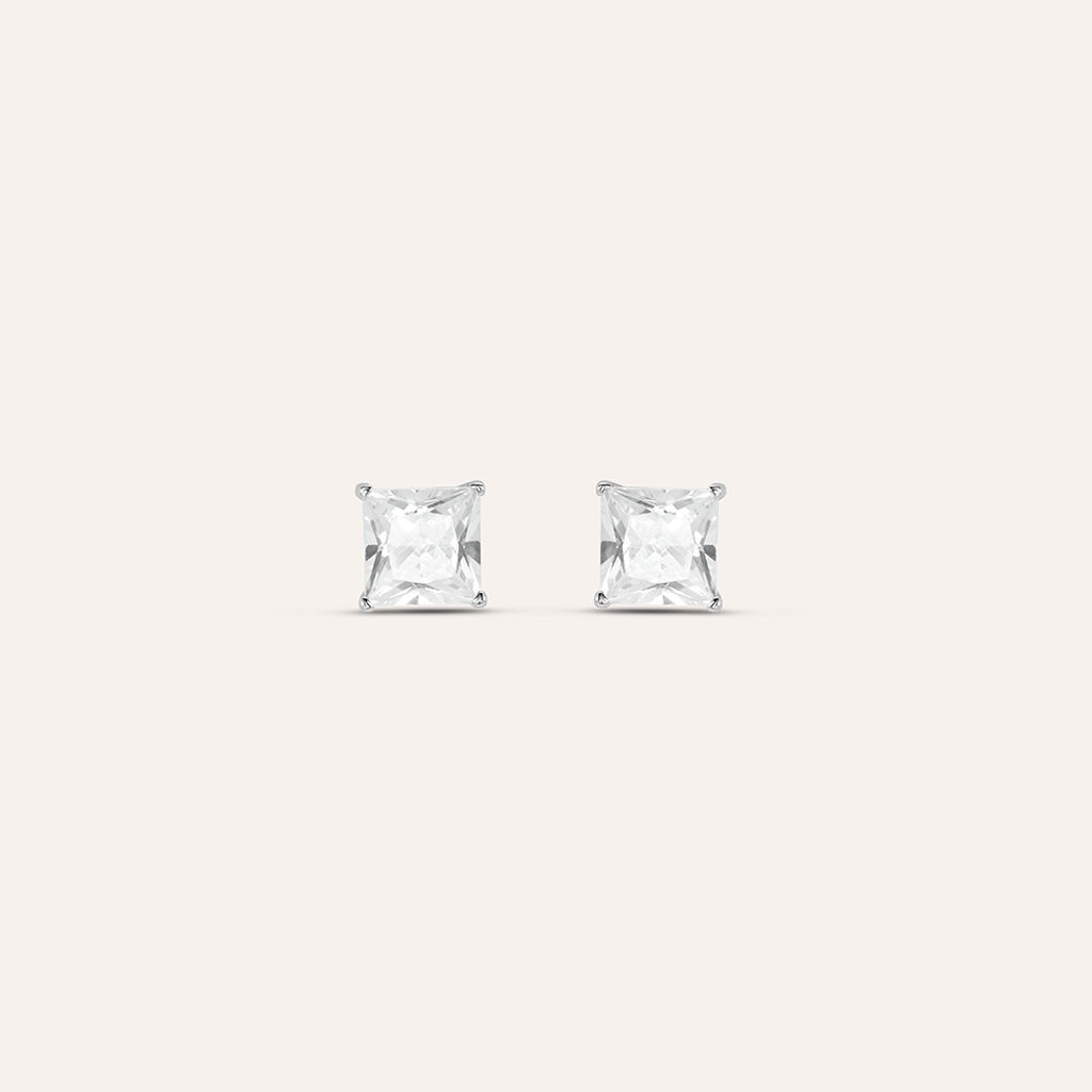 Orecchini Lobo Punto Luce Silver Elegance Argento Rodiato Cubic Zirconia - Orecchini a Lobo Donna | Stroili