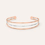 Bangle Sunrise Acciaio Bicolore Bianco / Rosa