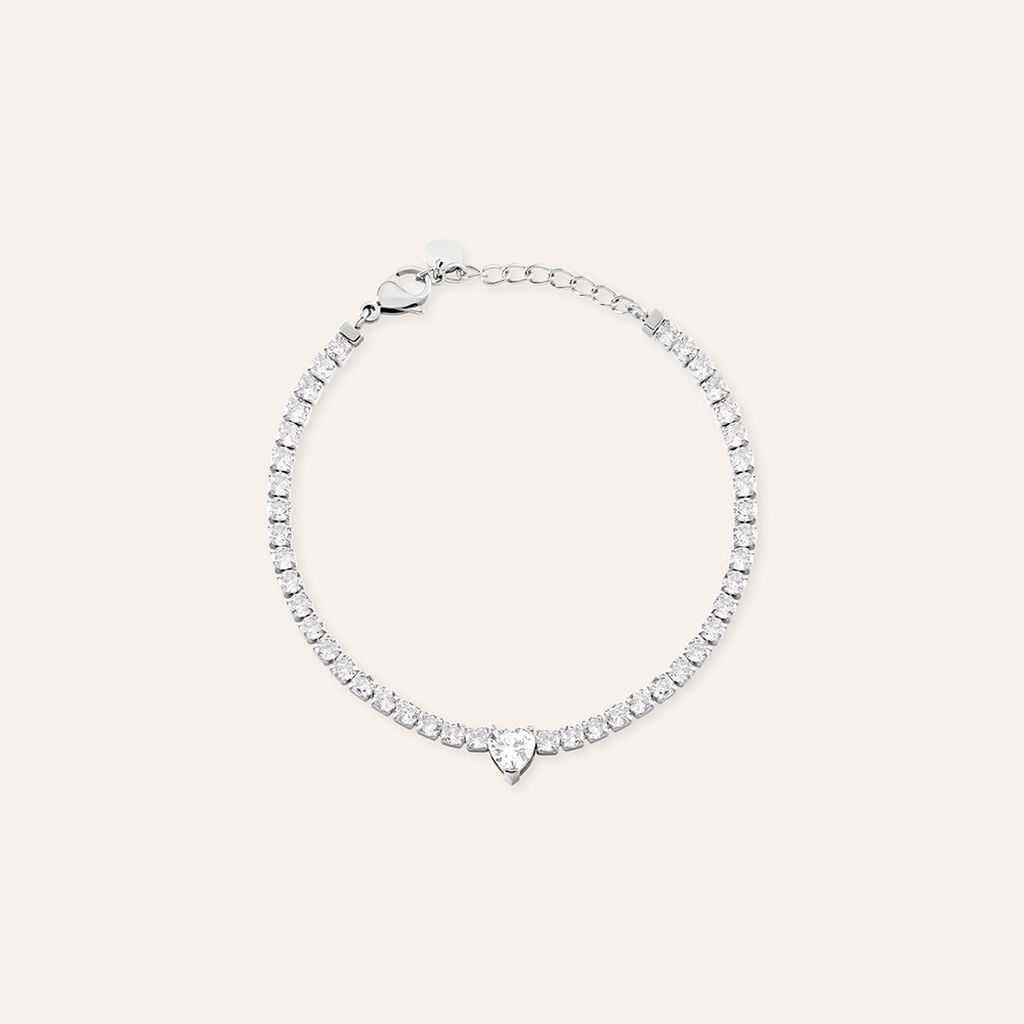 Bracciale Tennis Aura Acciaio Cristallo