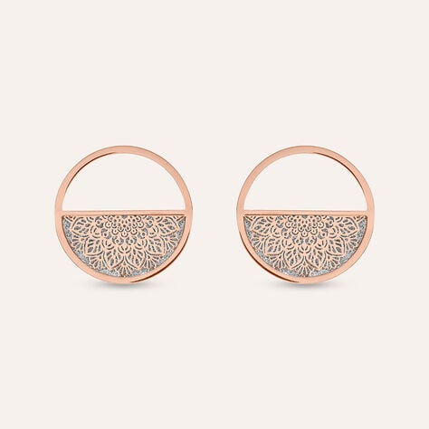 Orecchini Lobo Aura Acciaio Rosa - Orecchini a Lobo Donna | Stroili