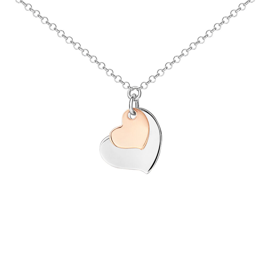 Collana Silver Collection Argento Bicolore Bianco / Rosa