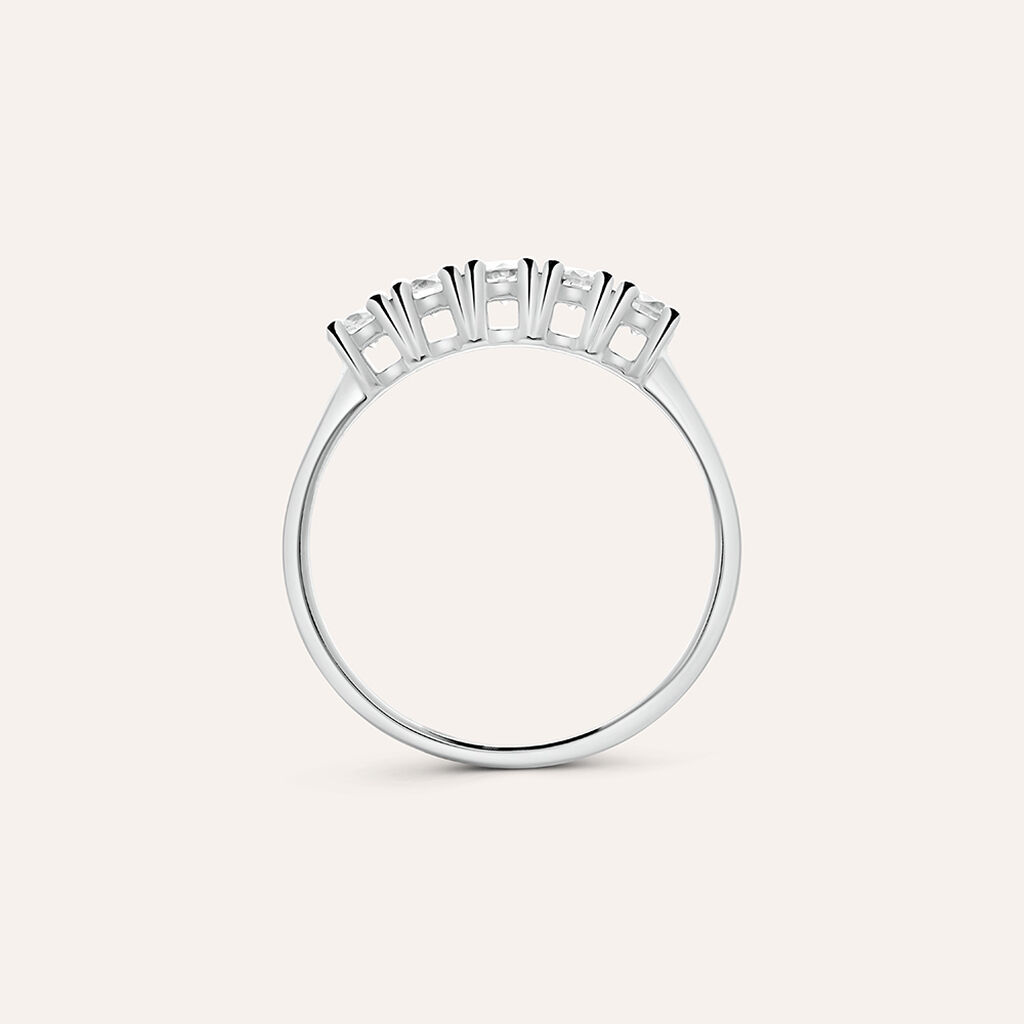 Anello Riviere Diamade Oro Bianco Diamante Lab-Grown - Anelli Riviere Donna | Stroili