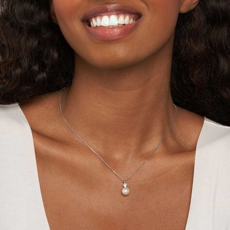 Collana Silver Pearls Argento Rodiato Perla sintentica Cubic Zirconia - Collane Donna | Stroili