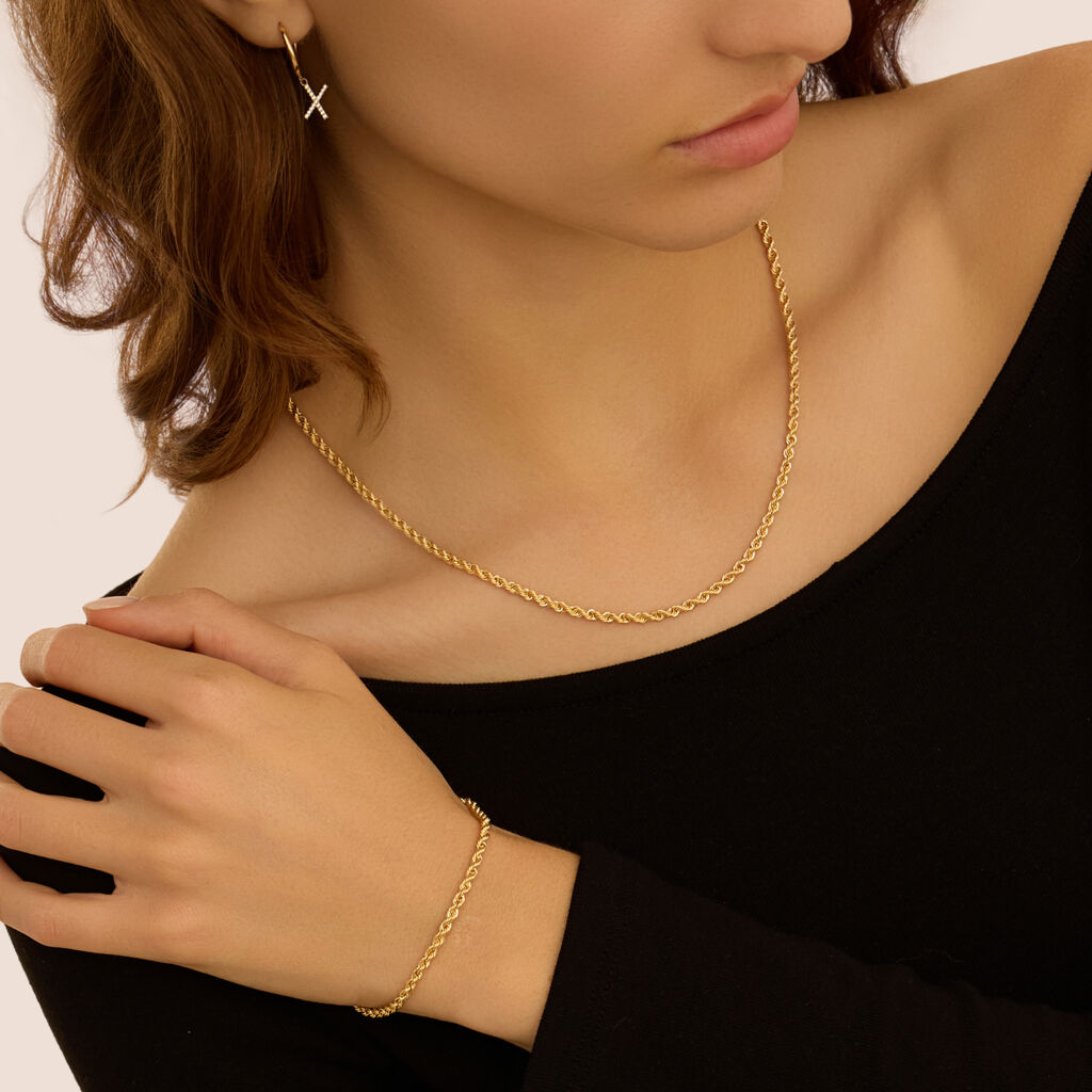 Mono Orecchino A Cerchio Toujours Oro Giallo Cubic Zirconia - Mono Orecchino Donna | Stroili