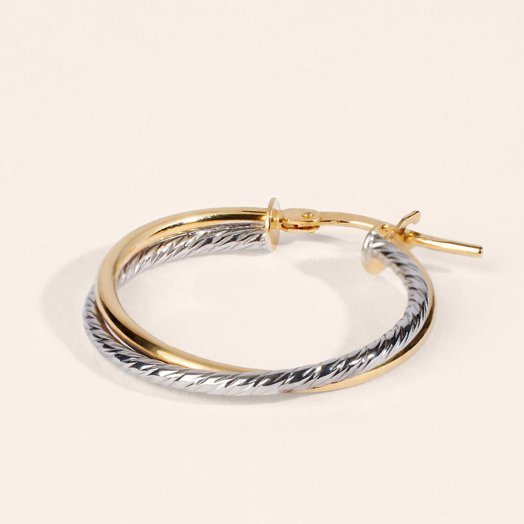 Orecchini A Cerchio Toujours Oro Bicolore