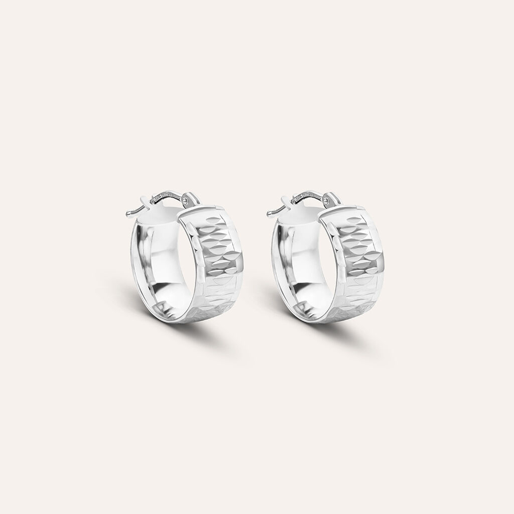 Orecchini A Cerchio Golden Lover Oro Bianco