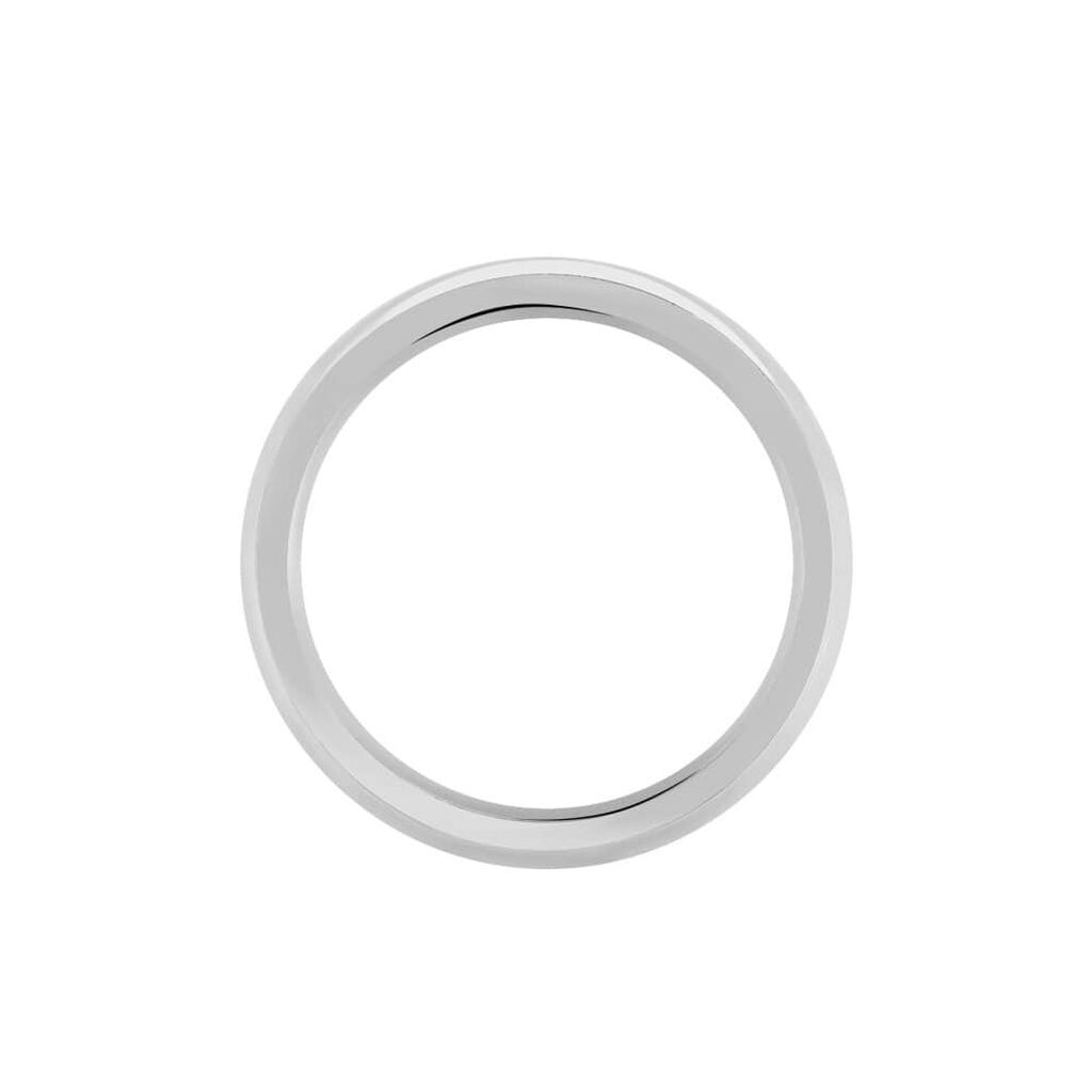 Fede Comoda 4 mm Oro Bianco - Anelli con Incisione Unisex | Stroili