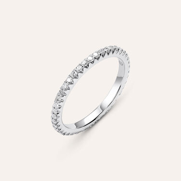 Fede Classica Eternity 2 mm Oro Bianco Diamante