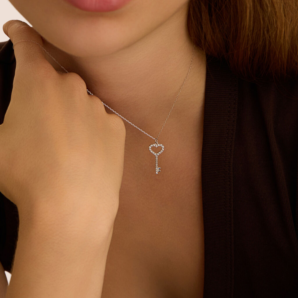 Collana Claire Oro Bianco Cubic Zirconia