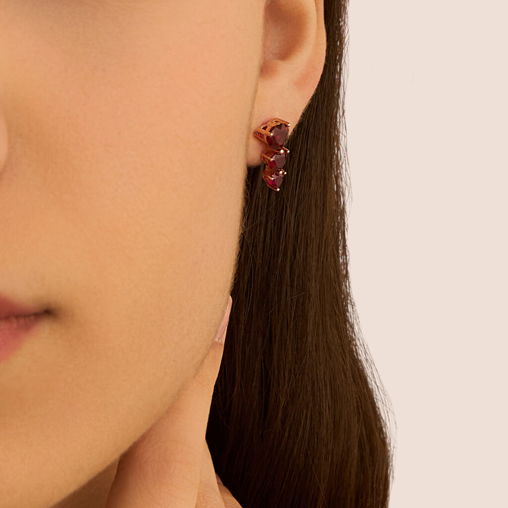 Orecchini Lobo Trilogy Silver Rainbow Argento Rosa Cubic Zirconia - Orecchini a Lobo Donna | Stroili