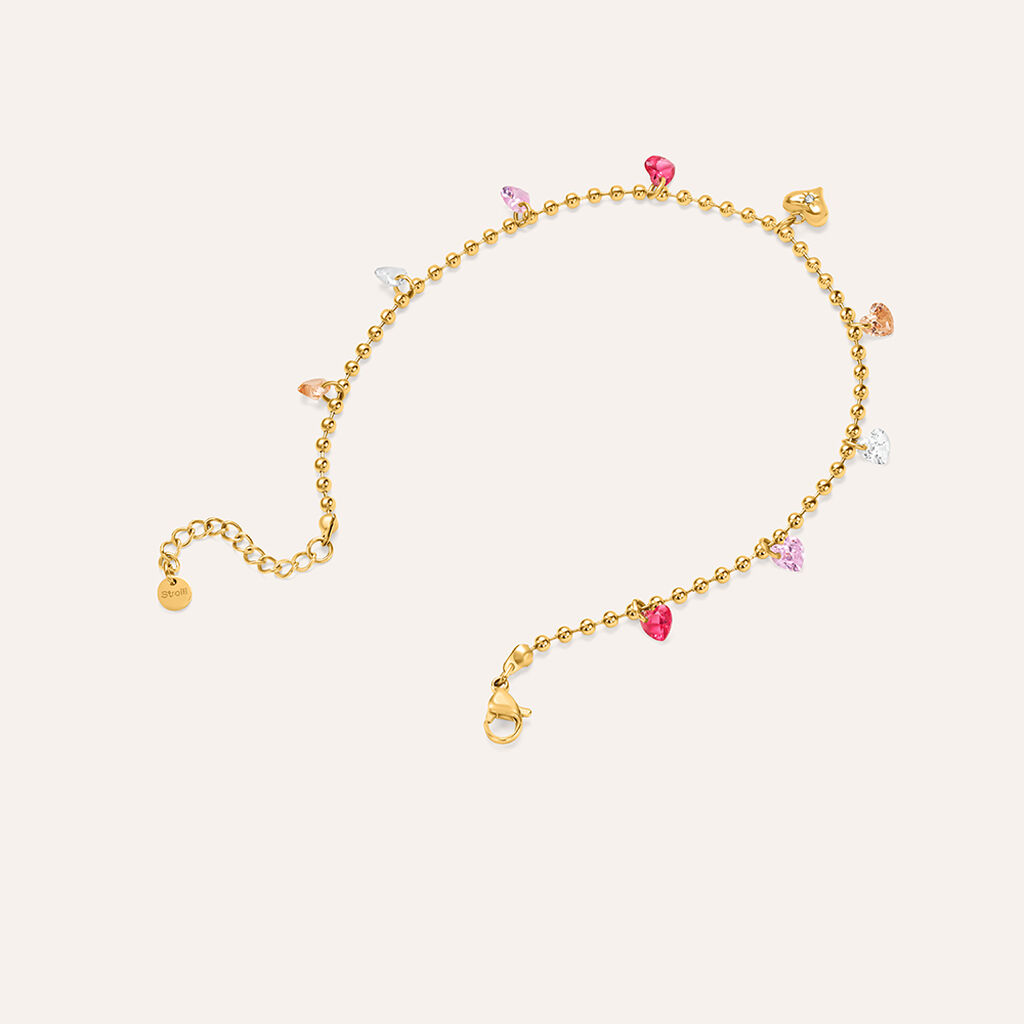 Cavigliera Lady Chic Acciaio Dorato Cristallo - Cavigliere Donna | Stroili