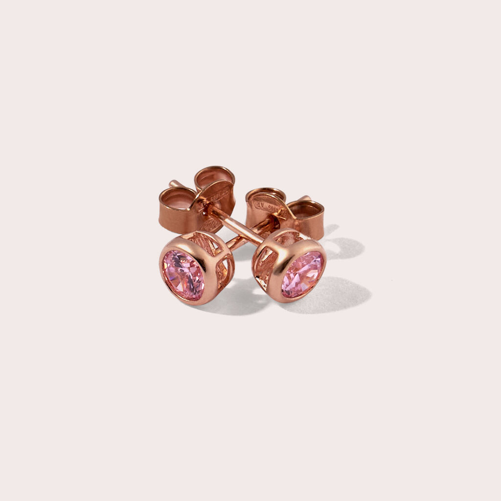 Orecchini Lobo Punto Luce Silver Rainbow Argento Rosa Cubic Zirconia - Orecchini a Lobo Donna | Stroili