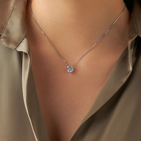 Collana Punto Luce Silver Elegance Argento Rodiato Cubic Zirconia - Collane Punto Luce Donna | Stroili