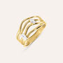 Anello Fascia Diamade Glam Oro Giallo Diamante Lab-Grown