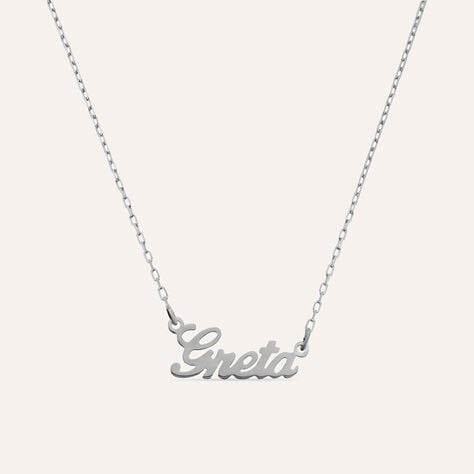 Collana Greta Gold Names Oro Bianco - Collane Unisex | Stroili