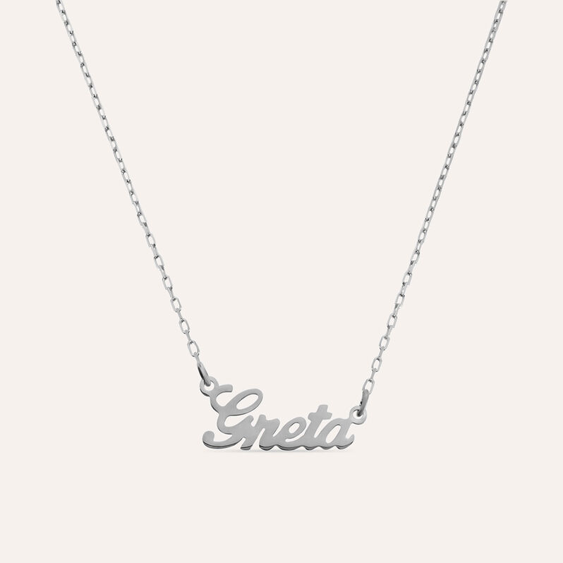 Collana Greta Gold Names Oro Bianco - Collane Unisex | Stroili