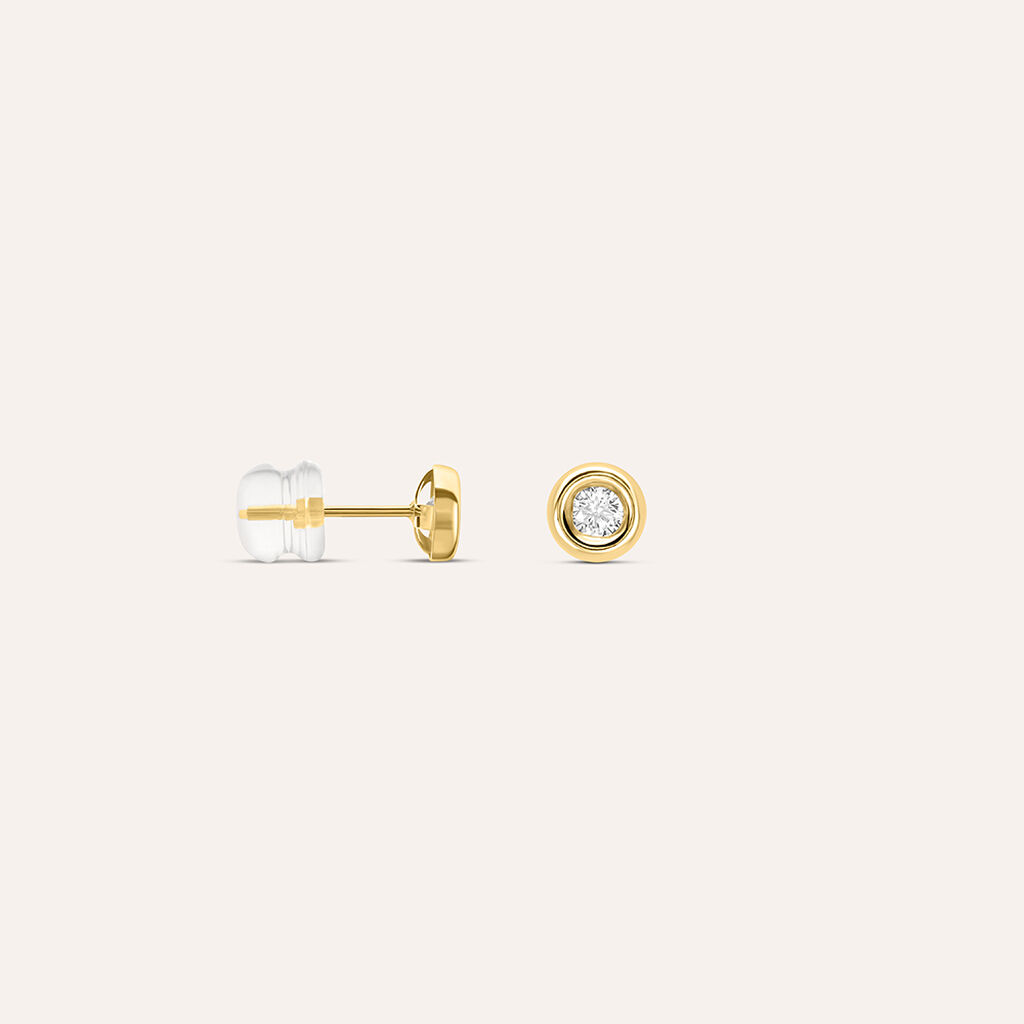 Orecchini Lobo Punto Luce Bon Ton Oro Giallo Cubic Zirconia - Orecchini a Lobo Donna | Stroili